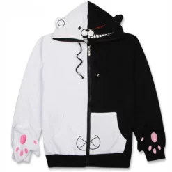 Danganronpa Monokuma Black White Bear Hoodie Jacket -cosplay Sales Shop danganronpa monokuma black white bear hoodie jacket 6