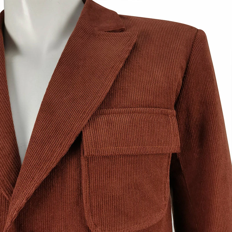 Doctor Who Cosplay Dr. Who And The Daleks Costume Red Coat 8 Doctor Who Cosplay Dr. Who And The Daleks Costume Red Coat - Image 8