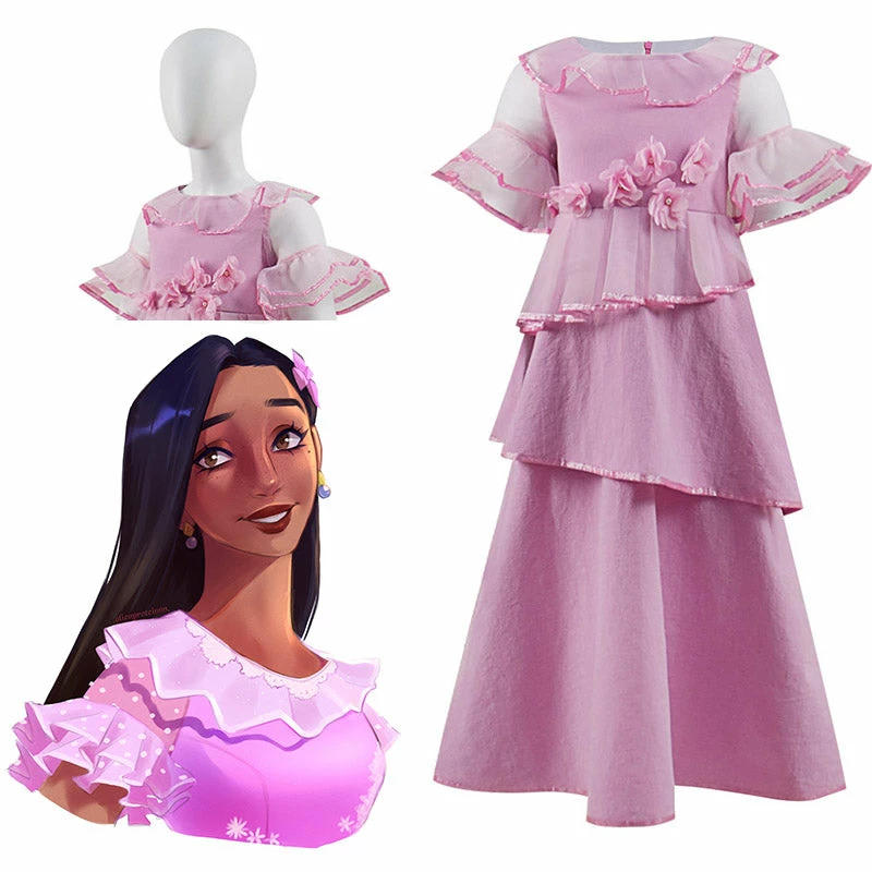 Encanto Cosplay Mirabel Madrigal Costume Candy Princess Dress For Kids Girls 1 Encanto Cosplay Mirabel Madrigal Costume Candy Princess Dress For Kids Girls