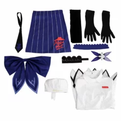 Genshin Impact Pizza Hut Eula Cosplay Costume Anime Girl Eula Waiter Dress Uniform Outfit -cosplay Sales Shop eula pizza hut cosplay 10