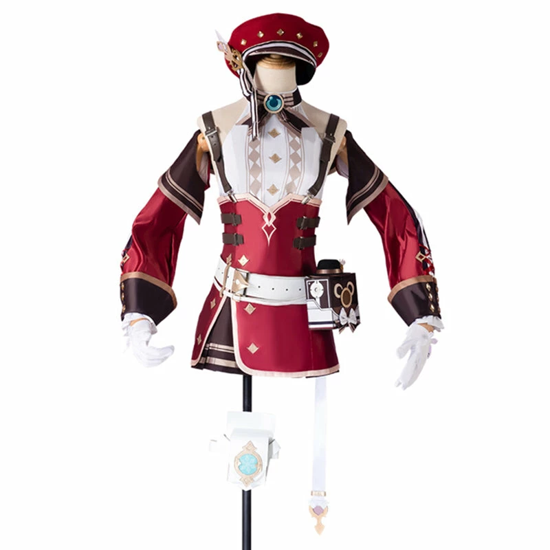 Genshin Impact Charlotte Cosplay Costume Game Fontaine Reporter Uniform Halloween Party Outfit 2 Genshin Impact Charlotte Cosplay Costume Game Fontaine Reporter Uniform Halloween Party Outfit - Image 2