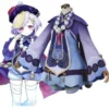 Genshin Impact Cosplay Qiqi Cosplay Costume Deluxe Full Set Zombie Cute Uniform Original Version