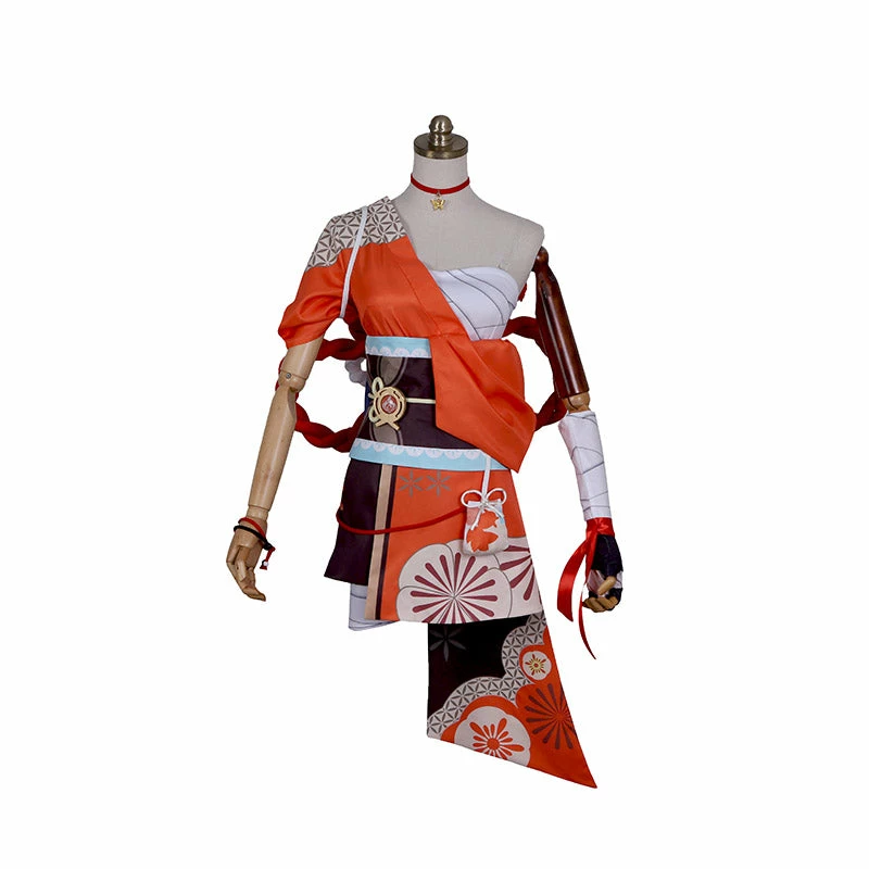 Genshin Impact Yoimiya Cosplay Costume Game Kimono Full Set 3 Genshin Impact Yoimiya Cosplay Costume Game Kimono Full Set - Image 3