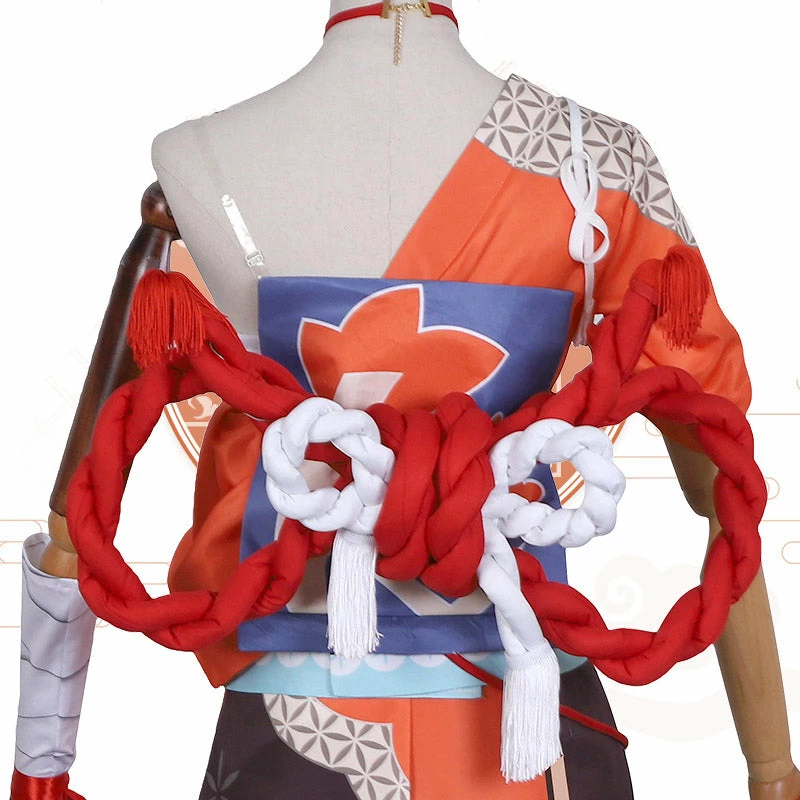 Genshin Impact Yoimiya Cosplay Costume Game Kimono Full Set 8 Genshin Impact Yoimiya Cosplay Costume Game Kimono Full Set - Image 8