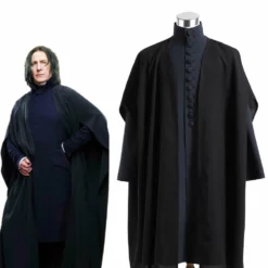 Harry Potter Deathly Hallows Severus Snape Coat Cosplay Costume Blue Version