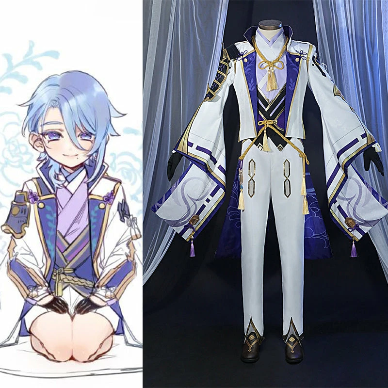 Genshin Impact Kamisato Ayato Cosplay Brother Ayato Costume Gentlemen Activity Party Suit 1 Genshin Impact Kamisato Ayato Cosplay Brother Ayato Costume Gentlemen Activity Party Suit