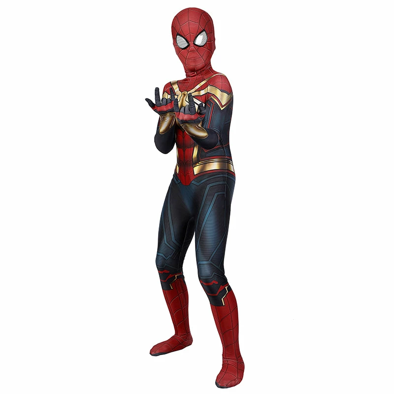 Kids Spiderman Costume Spider-man No Way Home Cosplay Costume Red Gold Jumpsuit 3 Kids Spiderman Costume Spider-man No Way Home Cosplay Costume Red Gold Jumpsuit - Image 3