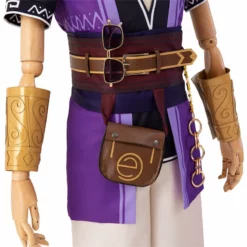 Genshin Impact Liben Cosplay Costume Gameplay NPC Genshin Purple Suit -cosplay Sales Shop liben genshin impact cosplay 15