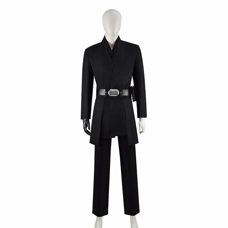 Star Wars Luke Skywalker Cosplay Costume Adult Jedi Luke Black Cloak Cape Outfit 5 Star Wars Luke Skywalker Cosplay Costume Adult Jedi Luke Black Cloak Cape Outfit - Image 5