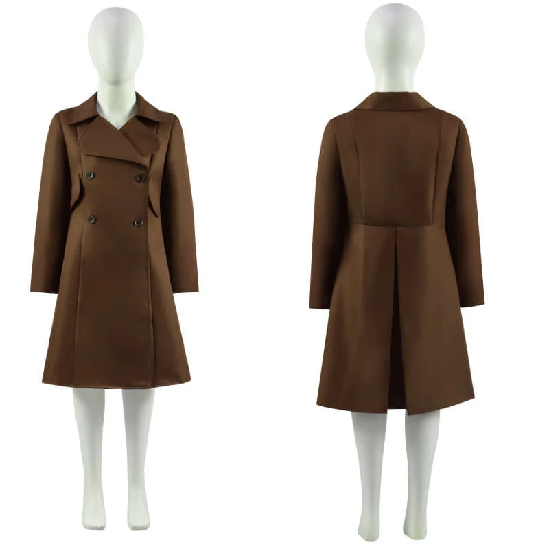 Megan Brown Coat Kids Girls M3gan Coat Cosplay Costume ACcosplay 1 Megan Brown Coat Kids Girls M3gan Coat Cosplay Costume ACcosplay