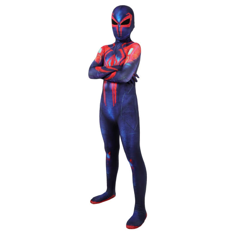 Kids Miguel O'hara Spider Verse Cosplay Spider-Man Across The Spider-Verse Spiderman 2099 Bodysuit 2 Kids Miguel O'hara Spider Verse Cosplay Spider-Man Across The Spider-Verse Spiderman 2099 Bodysuit - Image 2