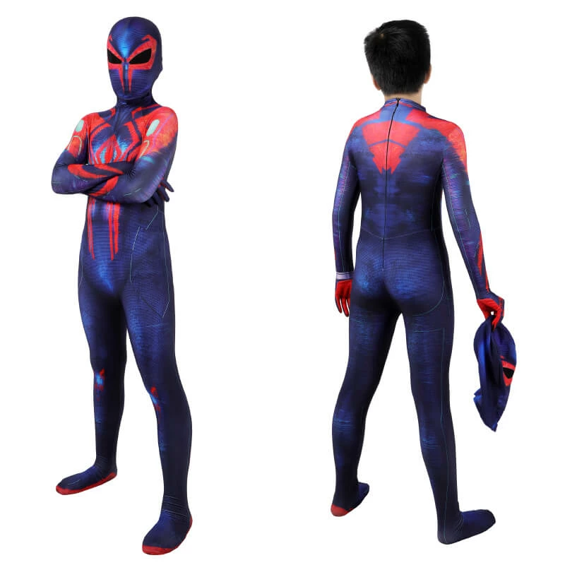 Kids Miguel O'hara Spider Verse Cosplay Spider-Man Across The Spider-Verse Spiderman 2099 Bodysuit 1 Kids Miguel O'hara Spider Verse Cosplay Spider-Man Across The Spider-Verse Spiderman 2099 Bodysuit