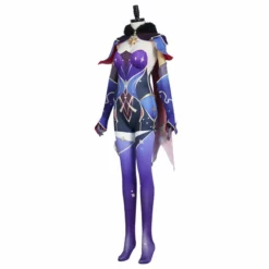 Genshin Impact Mona Megistus Cosplay Costume Anime Astrologist Purple Uniform Halloween Party Dress -cosplay Sales Shop mona megistus cosplay 6