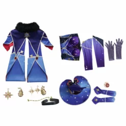Genshin Impact Mona Megistus Cosplay Costume Anime Astrologist Purple Uniform Halloween Party Dress -cosplay Sales Shop mona megistus cosplay 9