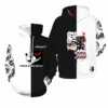 Danganronpa Monokuma Print Hoodies Jacket Black White Bear Cosplay Costume