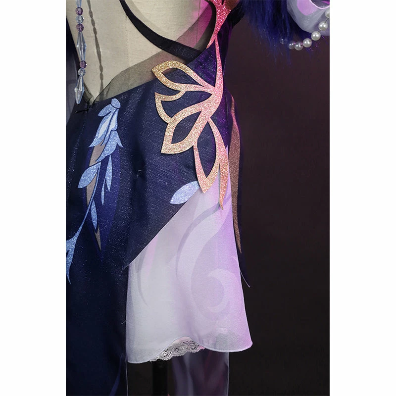Genshin Impact Cosplay Ningguang Costume Orchids Evening Gown Dress Chinese Qipao 16 Genshin Impact Cosplay Ningguang Costume Orchids Evening Gown Dress Chinese Qipao - Image 16