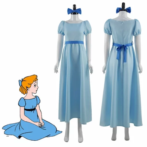 Peter Pan Wendy Darling Cosplay Costume Princess Blue Dress For Women Kids -cosplay Sales Shop peter pan wendy costume