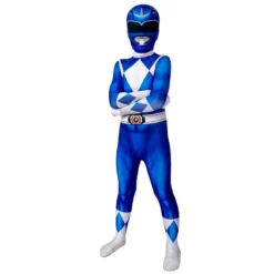 Power Rangers Blue Ranger Costume For Kids Suit Zentai Jumpsuit Halloween -cosplay Sales Shop power ranger blue suits1 3