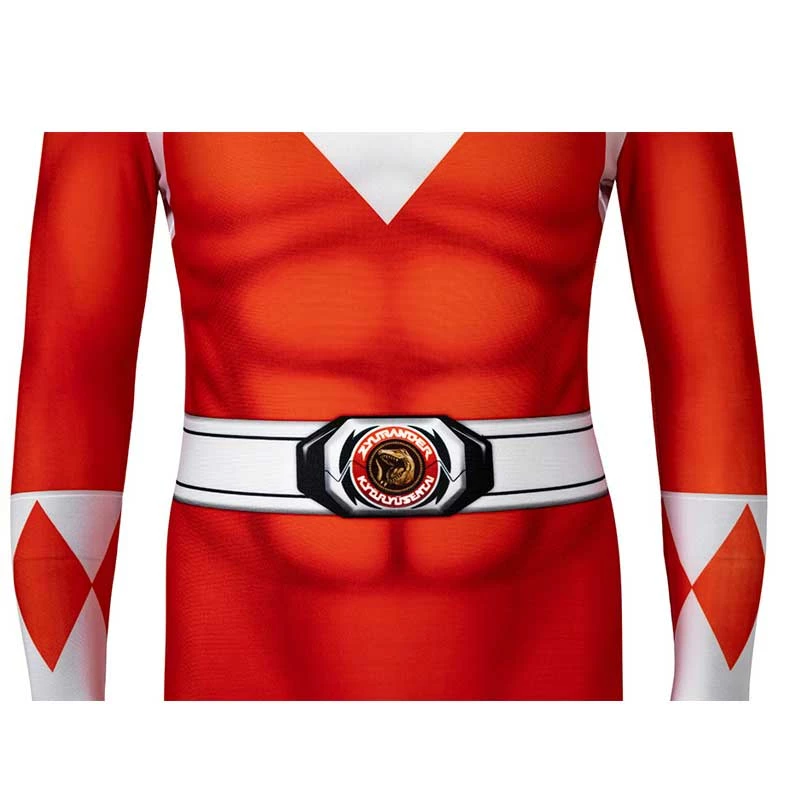 Kids Power Rangers Red Ranger Costume Suit Halloween Cosplay Zentai Jumpsuit 11 Kids Power Rangers Red Ranger Costume Suit Halloween Cosplay Zentai Jumpsuit - Image 11