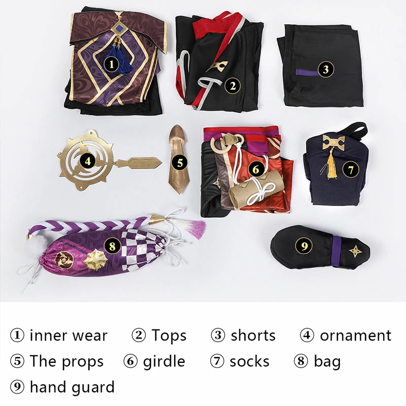 Scaramouche Cosplay Genshin Impact Costume Game Suit Japanese Wooden Shoes 6 Scaramouche Cosplay Genshin Impact Costume Game Suit Japanese Wooden Shoes - Image 6