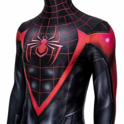 Spider-Man: Miles Morales Cosplay Costume Spiderman 2 PS5 Suit Halloween Black Jumpsuit -cosplay Sales Shop spider man miles morales suit 18