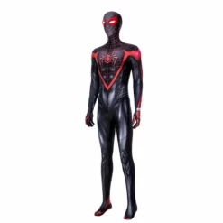 Spider-Man: Miles Morales Cosplay Costume Spiderman 2 PS5 Suit Halloween Black Jumpsuit -cosplay Sales Shop spider man miles morales suit 4