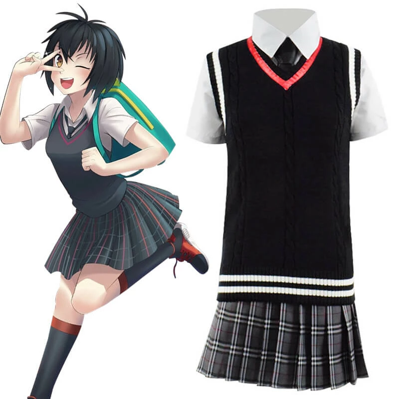 Spider-Man: Into The Spider-Verse Peni Parker School Uniform Cosplay Costume 1 Spider-Man: Into The Spider-Verse Peni Parker School Uniform Cosplay Costume