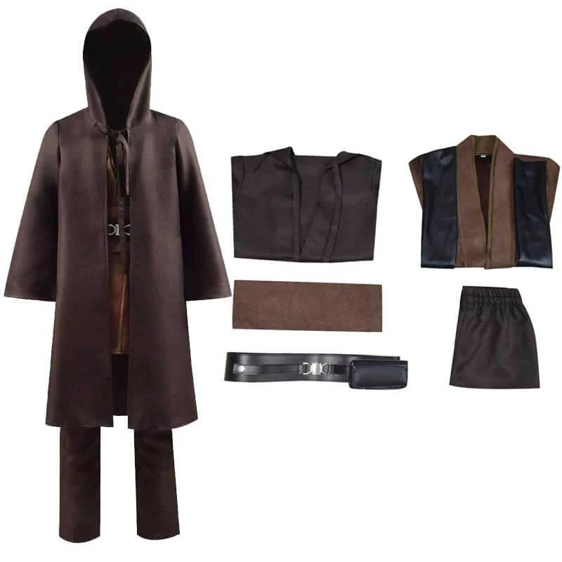 Star Wars Costumes Kids Obi-Wan Cosplay Costume Full Set Jedi Tunic Cloak Outfit Deluxe 1 Star Wars Costumes Kids Obi-Wan Cosplay Costume Full Set Jedi Tunic Cloak Outfit Deluxe