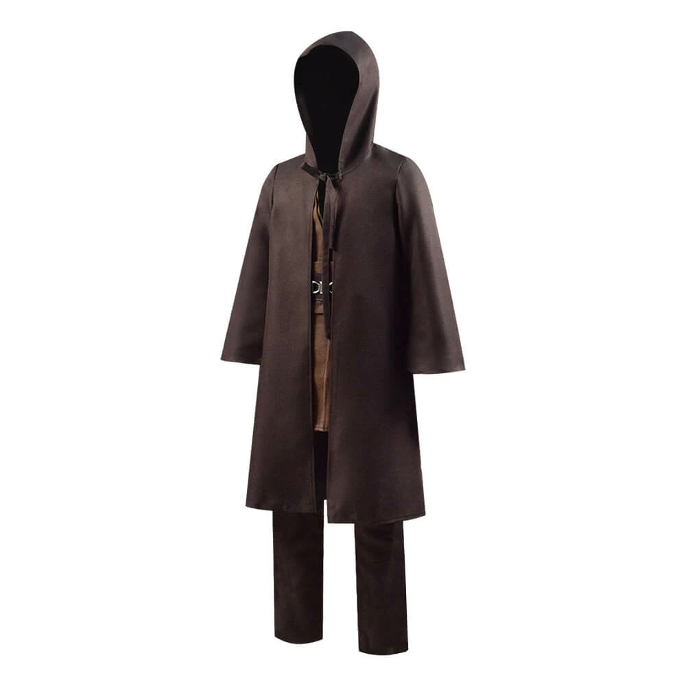 Star Wars Costumes Kids Obi-Wan Cosplay Costume Full Set Jedi Tunic Cloak Outfit Deluxe 3 Star Wars Costumes Kids Obi-Wan Cosplay Costume Full Set Jedi Tunic Cloak Outfit Deluxe - Image 3