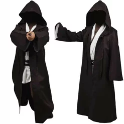 Kids Star Wars Costumes Children Tunic Robes Outfit Hooded Cloak For Halloween Party