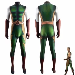 The Boys Season 1 Kevin The Deep Cosplay Costume Green Jumpsuit For Kids Adults
