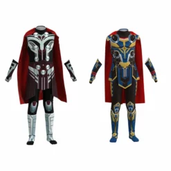 Thor Love And Thunder Cosplay Costume Jumpsuit Cloak For Kids Adults