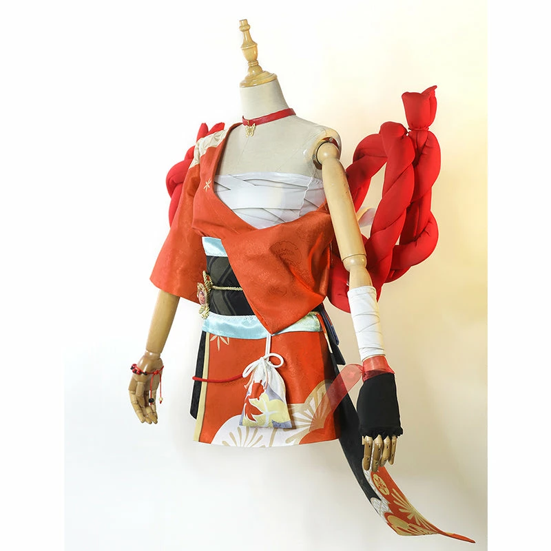 Genshin Impact Yoimiya Cosplay Costume Kimono Style Combat Uniform Activity Comic Con Clothing 3 Genshin Impact Yoimiya Cosplay Costume Kimono Style Combat Uniform Activity Comic Con Clothing - Image 3