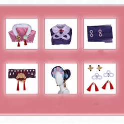 Genshin Impact Yunjin Cosplay Costumes Cute Lolita Dress Pink Kimono -cosplay Sales Shop yunjin cosplay7